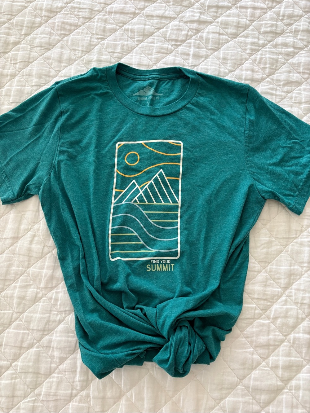 Teal Graphic Summit Coffee Tee - Davidson NC